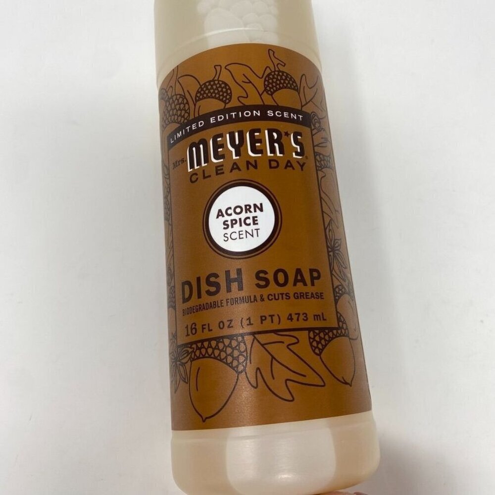 Mrs. Meyer's Clean Day 3 Dish Soap Fall Edition 16 Fl Oz Acorn Spice Scent